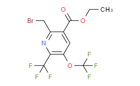 Ethyl 2-(bromomethyl)-5-(trifluoromethoxy)-6-(trifluoromethyl)pyridine-3-carboxylate