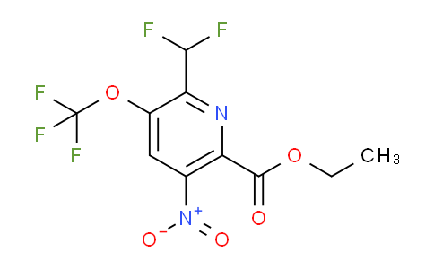 Ethyl 2-(difluoromethyl)-5-nitro-3-(trifluoromethoxy)pyridine-6-carboxylate