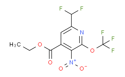 Ethyl 6-(difluoromethyl)-3-nitro-2-(trifluoromethoxy)pyridine-4-carboxylate