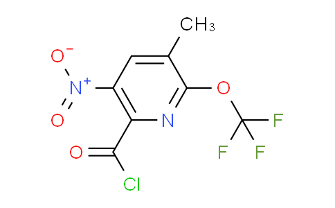 3-Methyl-5-nitro-2-(trifluoromethoxy)pyridine-6-carbonyl chloride