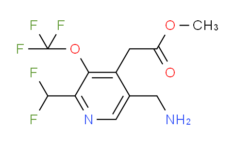 Methyl 5-(aminomethyl)-2-(difluoromethyl)-3-(trifluoromethoxy)pyridine-4-acetate