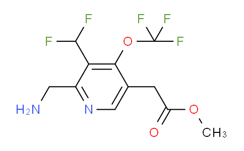 Methyl 2-(aminomethyl)-3-(difluoromethyl)-4-(trifluoromethoxy)pyridine-5-acetate