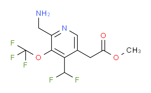 Methyl 2-(aminomethyl)-4-(difluoromethyl)-3-(trifluoromethoxy)pyridine-5-acetate