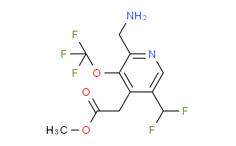 Methyl 2-(aminomethyl)-5-(difluoromethyl)-3-(trifluoromethoxy)pyridine-4-acetate