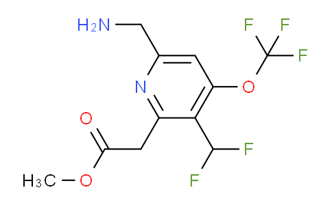 Methyl 6-(aminomethyl)-3-(difluoromethyl)-4-(trifluoromethoxy)pyridine-2-acetate
