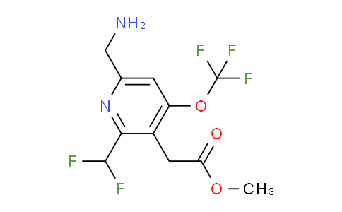 Methyl 6-(aminomethyl)-2-(difluoromethyl)-4-(trifluoromethoxy)pyridine-3-acetate