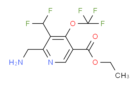 Ethyl 2-(aminomethyl)-3-(difluoromethyl)-4-(trifluoromethoxy)pyridine-5-carboxylate