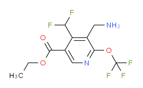 Ethyl 3-(aminomethyl)-4-(difluoromethyl)-2-(trifluoromethoxy)pyridine-5-carboxylate