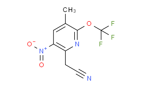 3-Methyl-5-nitro-2-(trifluoromethoxy)pyridine-6-acetonitrile