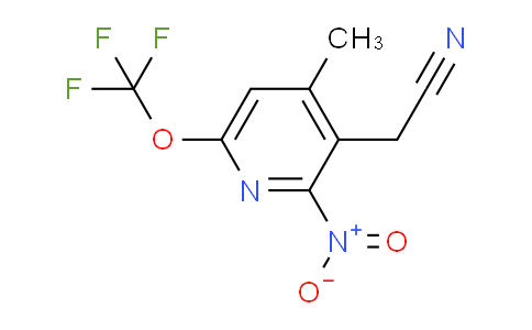 4-Methyl-2-nitro-6-(trifluoromethoxy)pyridine-3-acetonitrile
