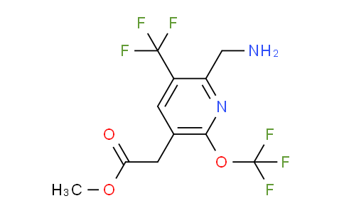 Methyl 2-(aminomethyl)-6-(trifluoromethoxy)-3-(trifluoromethyl)pyridine-5-acetate