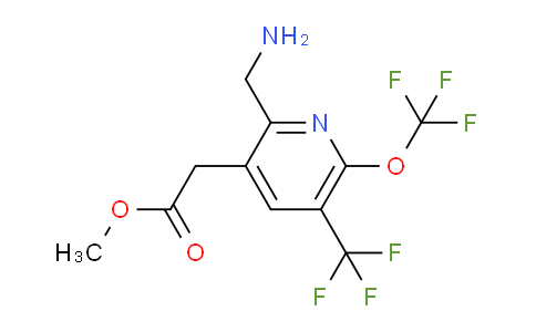 Methyl 2-(aminomethyl)-6-(trifluoromethoxy)-5-(trifluoromethyl)pyridine-3-acetate