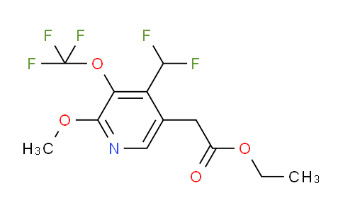 Ethyl 4-(difluoromethyl)-2-methoxy-3-(trifluoromethoxy)pyridine-5-acetate