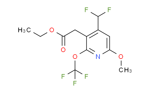 Ethyl 4-(difluoromethyl)-6-methoxy-2-(trifluoromethoxy)pyridine-3-acetate
