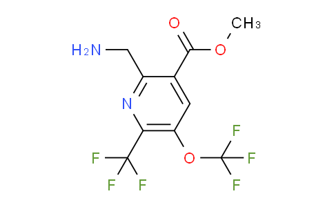 Methyl 2-(aminomethyl)-5-(trifluoromethoxy)-6-(trifluoromethyl)pyridine-3-carboxylate