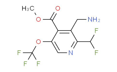 Methyl 3-(aminomethyl)-2-(difluoromethyl)-5-(trifluoromethoxy)pyridine-4-carboxylate
