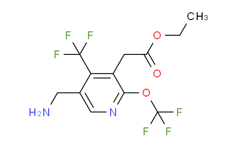 Ethyl 5-(aminomethyl)-2-(trifluoromethoxy)-4-(trifluoromethyl)pyridine-3-acetate