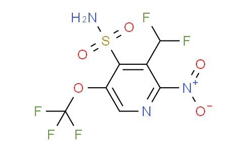 3-(Difluoromethyl)-2-nitro-5-(trifluoromethoxy)pyridine-4-sulfonamide