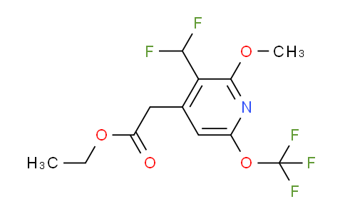 Ethyl 3-(difluoromethyl)-2-methoxy-6-(trifluoromethoxy)pyridine-4-acetate