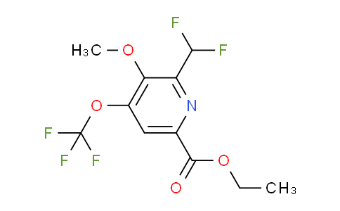 Ethyl 2-(difluoromethyl)-3-methoxy-4-(trifluoromethoxy)pyridine-6-carboxylate
