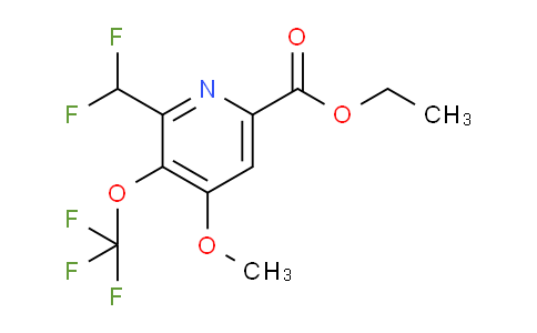 Ethyl 2-(difluoromethyl)-4-methoxy-3-(trifluoromethoxy)pyridine-6-carboxylate