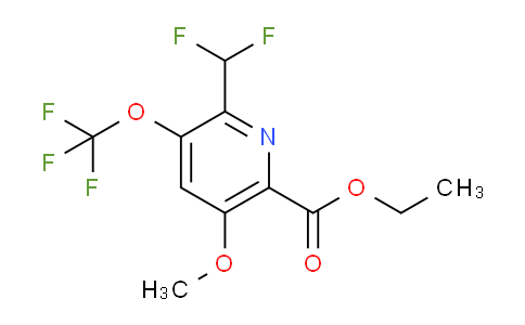 Ethyl 2-(difluoromethyl)-5-methoxy-3-(trifluoromethoxy)pyridine-6-carboxylate