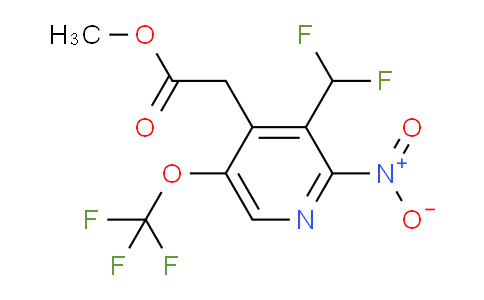Methyl 3-(difluoromethyl)-2-nitro-5-(trifluoromethoxy)pyridine-4-acetate