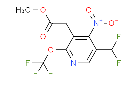 Methyl 5-(difluoromethyl)-4-nitro-2-(trifluoromethoxy)pyridine-3-acetate