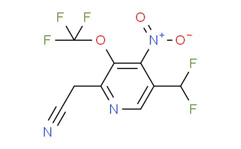 5-(Difluoromethyl)-4-nitro-3-(trifluoromethoxy)pyridine-2-acetonitrile