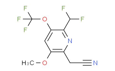 AM147685 | 1806175-11-0 | 2-(Difluoromethyl)-5-methoxy-3-(trifluoromethoxy)pyridine-6-acetonitrile
