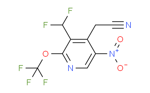 3-(Difluoromethyl)-5-nitro-2-(trifluoromethoxy)pyridine-4-acetonitrile