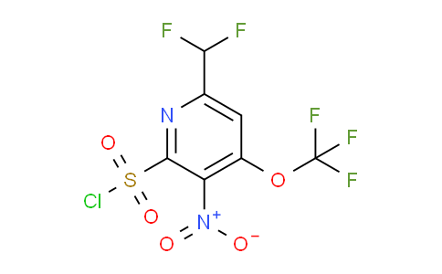 6-(Difluoromethyl)-3-nitro-4-(trifluoromethoxy)pyridine-2-sulfonyl chloride