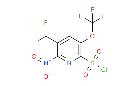 3-(Difluoromethyl)-2-nitro-5-(trifluoromethoxy)pyridine-6-sulfonyl chloride