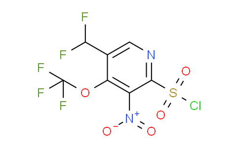 5-(Difluoromethyl)-3-nitro-4-(trifluoromethoxy)pyridine-2-sulfonyl chloride