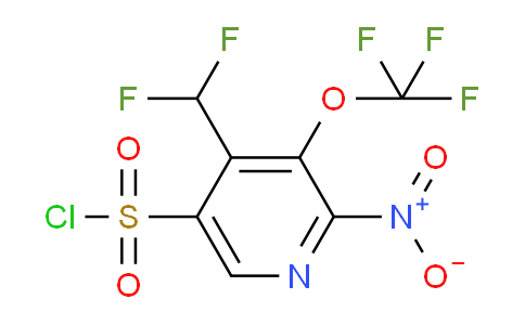 4-(Difluoromethyl)-2-nitro-3-(trifluoromethoxy)pyridine-5-sulfonyl chloride