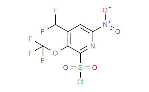 4-(Difluoromethyl)-6-nitro-3-(trifluoromethoxy)pyridine-2-sulfonyl chloride