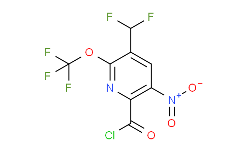 3-(Difluoromethyl)-5-nitro-2-(trifluoromethoxy)pyridine-6-carbonyl chloride