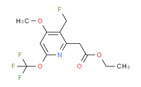 Ethyl 3-(fluoromethyl)-4-methoxy-6-(trifluoromethoxy)pyridine-2-acetate