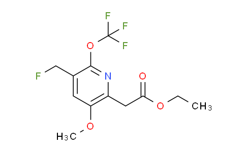Ethyl 3-(fluoromethyl)-5-methoxy-2-(trifluoromethoxy)pyridine-6-acetate