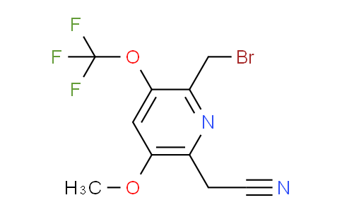 2-(Bromomethyl)-5-methoxy-3-(trifluoromethoxy)pyridine-6-acetonitrile