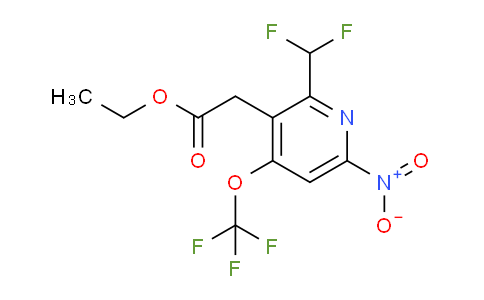 Ethyl 2-(difluoromethyl)-6-nitro-4-(trifluoromethoxy)pyridine-3-acetate