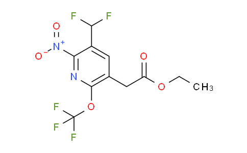 Ethyl 3-(difluoromethyl)-2-nitro-6-(trifluoromethoxy)pyridine-5-acetate