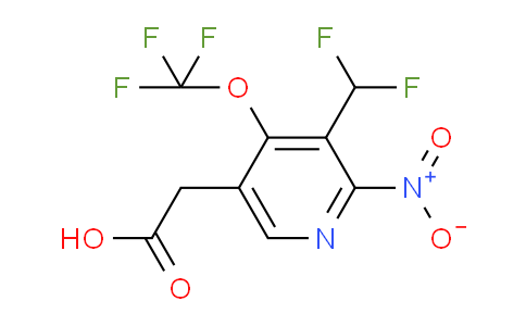 3-(Difluoromethyl)-2-nitro-4-(trifluoromethoxy)pyridine-5-acetic acid