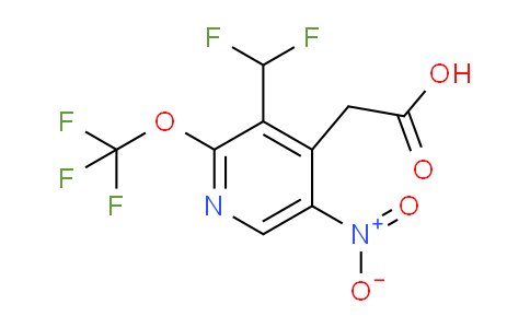3-(Difluoromethyl)-5-nitro-2-(trifluoromethoxy)pyridine-4-acetic acid