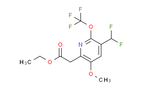 Ethyl 3-(difluoromethyl)-5-methoxy-2-(trifluoromethoxy)pyridine-6-acetate