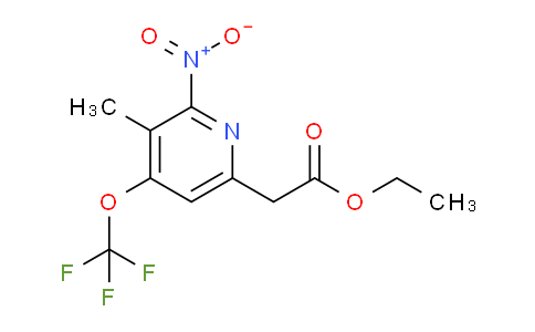 Ethyl 3-methyl-2-nitro-4-(trifluoromethoxy)pyridine-6-acetate