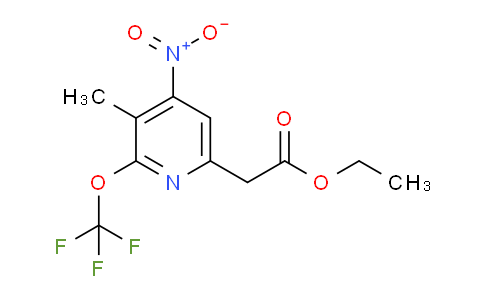 Ethyl 3-methyl-4-nitro-2-(trifluoromethoxy)pyridine-6-acetate