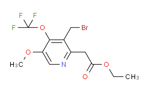 Ethyl 3-(bromomethyl)-5-methoxy-4-(trifluoromethoxy)pyridine-2-acetate