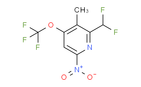 2-(Difluoromethyl)-3-methyl-6-nitro-4-(trifluoromethoxy)pyridine