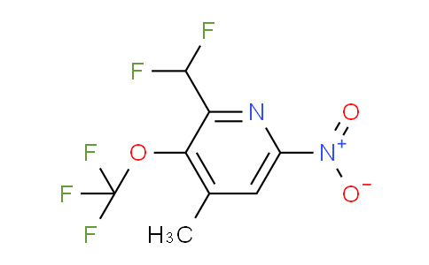 2-(Difluoromethyl)-4-methyl-6-nitro-3-(trifluoromethoxy)pyridine
